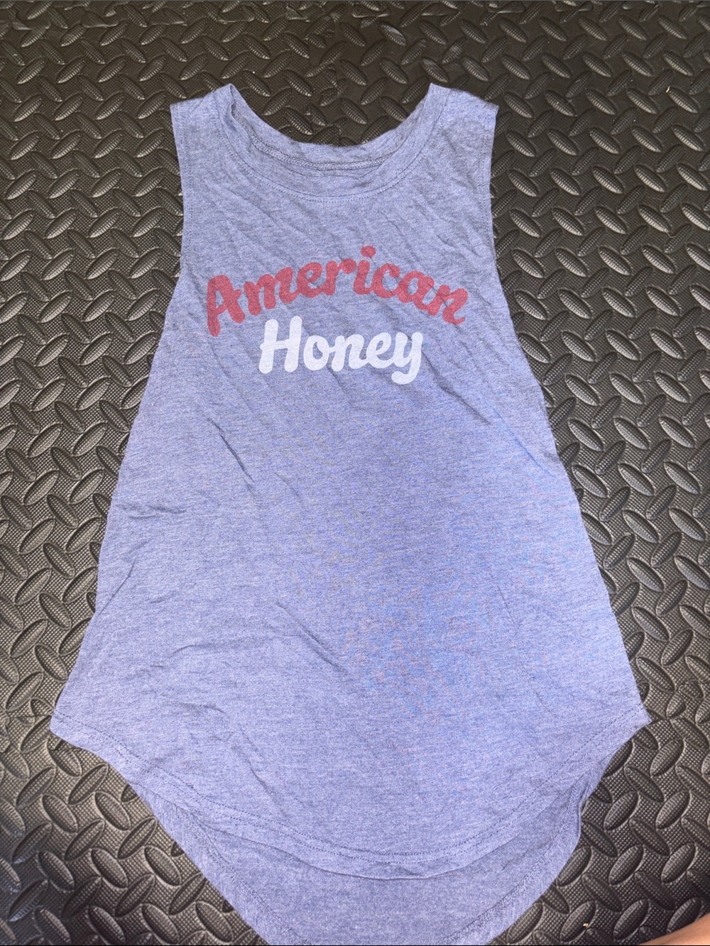 American Honey Sleeveless Tank Top - Heather Blue